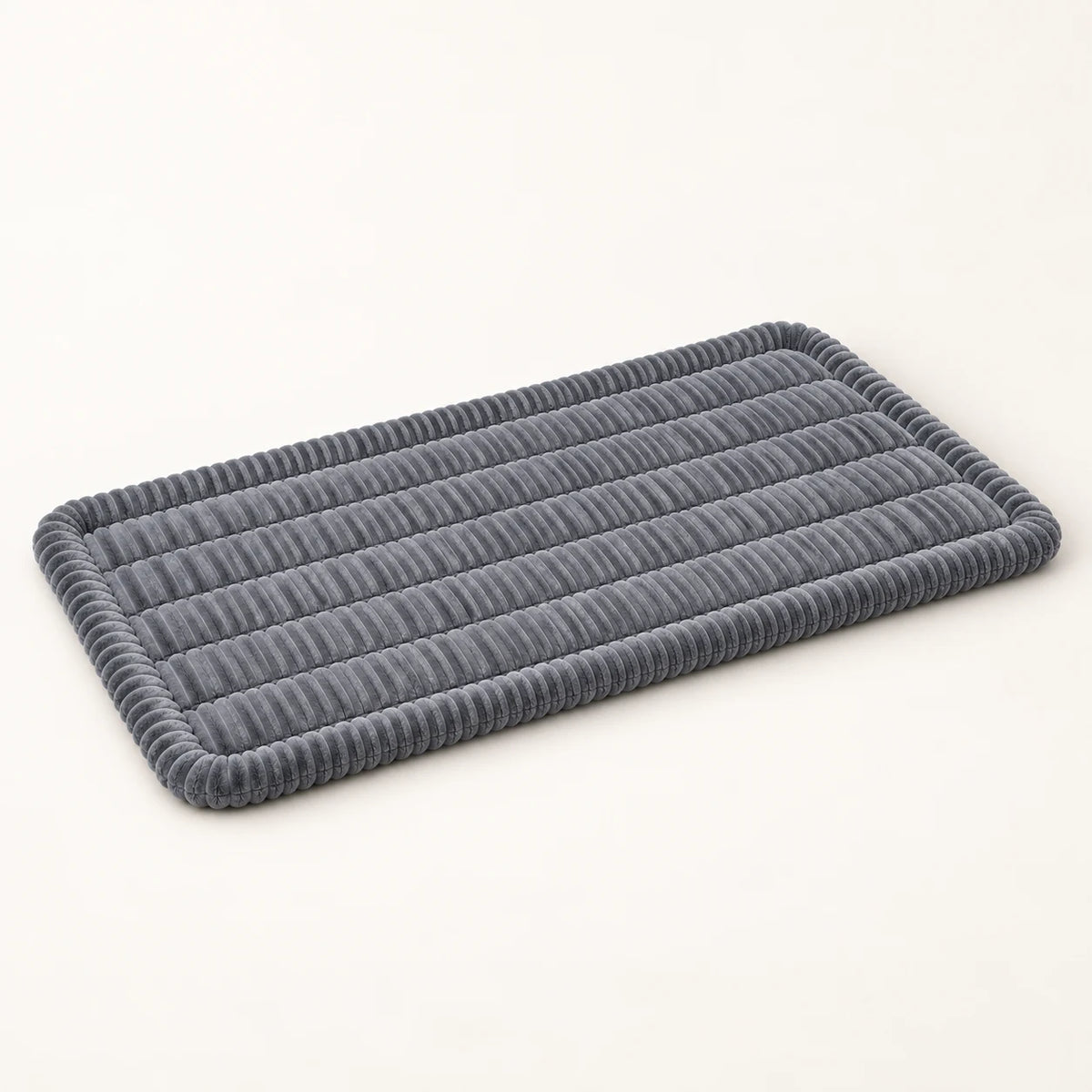 Gray ribbed backseat comfort pad