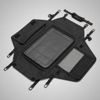 Rigid hard-bottom panel and 600D Oxford hammock