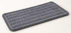 Grey segmented ribbed comfort pad, 51 by 24 inches